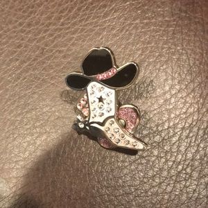 Cowgirl hat magnetic pin